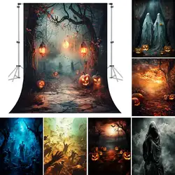 Halloween Party Backdrop Ghost Shadow Scary Castle Banner Custom Terror Zombie Scene Childs Room Photography Decorate Background