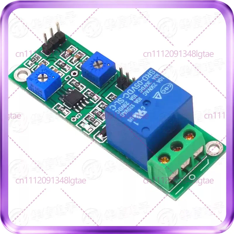 5V/12V Hysteresis Voltage Comparator Dual Output Relay Module Adjustable Threshold Jitter Elimination for Electronic Equipment