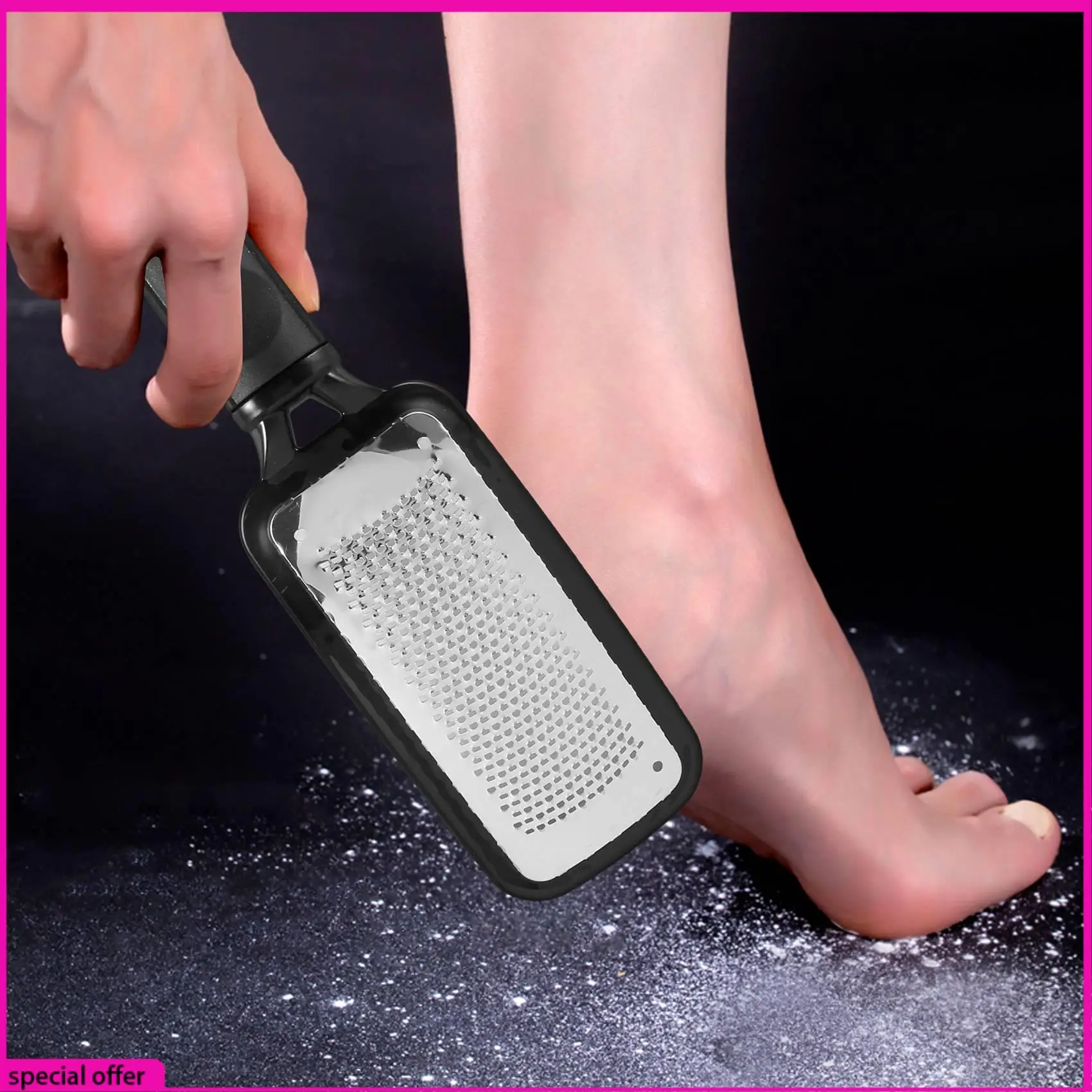 A65Z Pedicurerasp Voetvijl Eeltverwijderaar voor harde huiden en schrale huid Likdoorns, Voeten scrubber Scrubber Cleaner File 2PCS / S