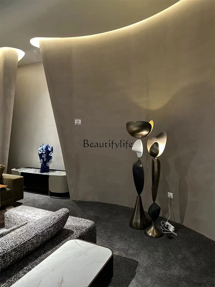 High-Grade Light Luxury Living Room Sofa Bedroom Art Hotel Club Vertical Atmosphere Floor Ornaments