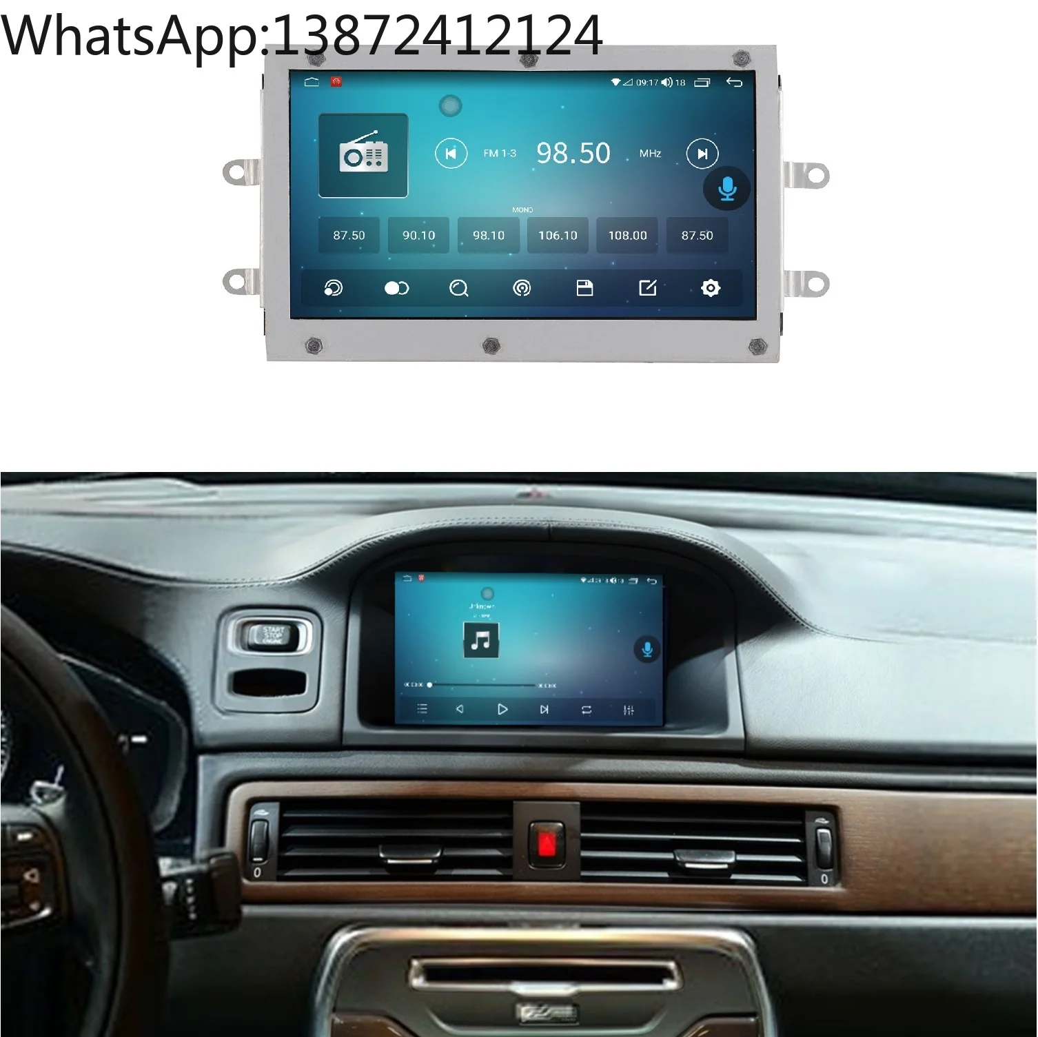 

7" Android13 Car Radio Navigation for Volvo S80 S80L V70 2012-2014 Car Audio Stereo DVD Multimedia Player for Volvo