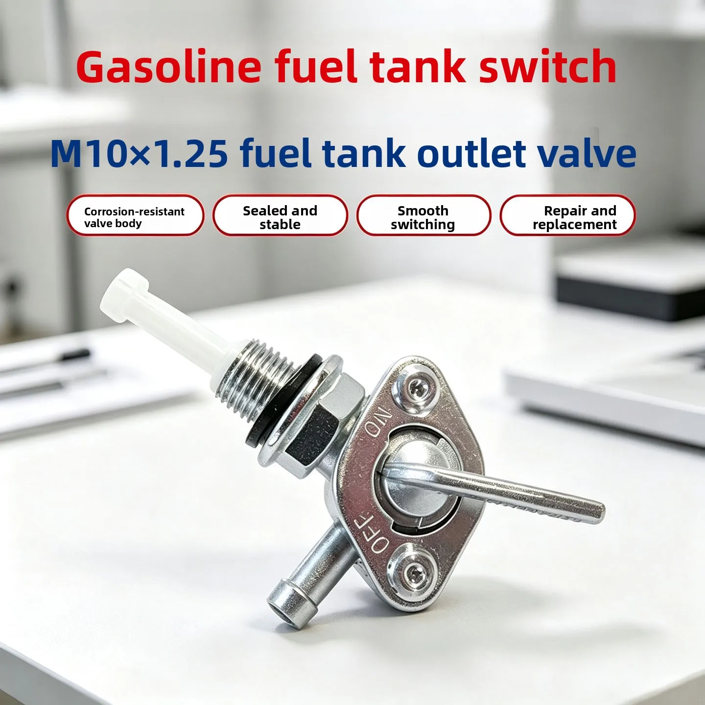 M10*1.25 External Thread Fuel Tank Switch Generator Fuel Outlet Valve Corrosion-resistant Sealing Accessories Wholesale