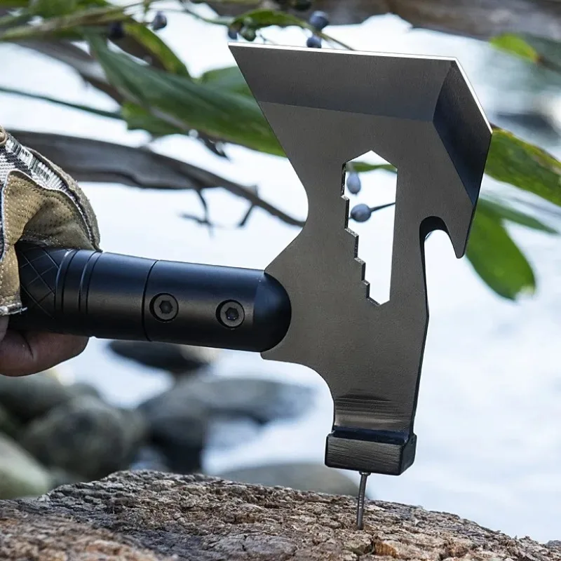 

Outdoor Multi-functional Axe Stainless Steel Chopping Firewood Camping Survival Cutting Firewood Axe Portable Sharp Hand Tools