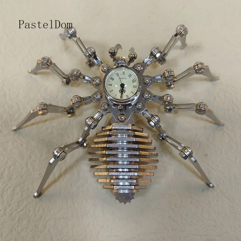 Mechanical Spider Stainless‑Steel Insect Model Craft Toy, Tech‑Inspired Cyberpunk Decorative Ornament