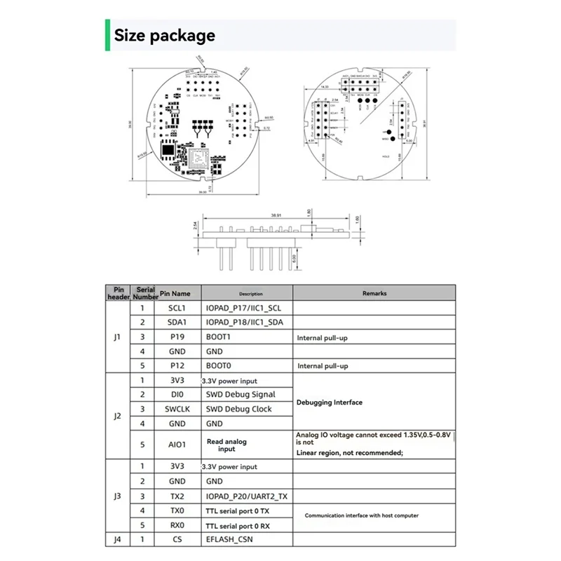 

-A99Z LD8001 79G Millimetre Wave Liquid Level Detection Sensor Radar Module Non-Contact High-Precision Ranging 15M LD8001