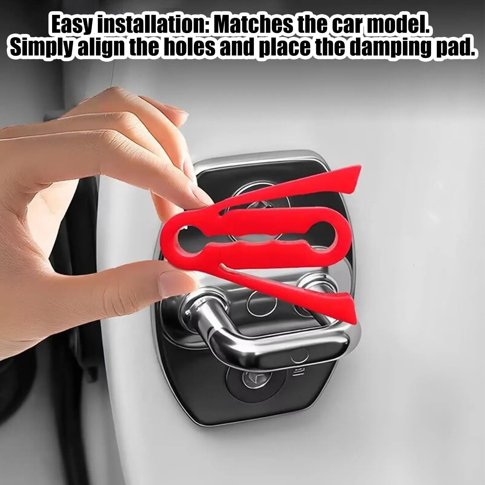 

1pcs Silicone Car Door Latch Covers Lock Shock Absorber Cover Automotive Door Noise Reduction Mat universal Car Accessories