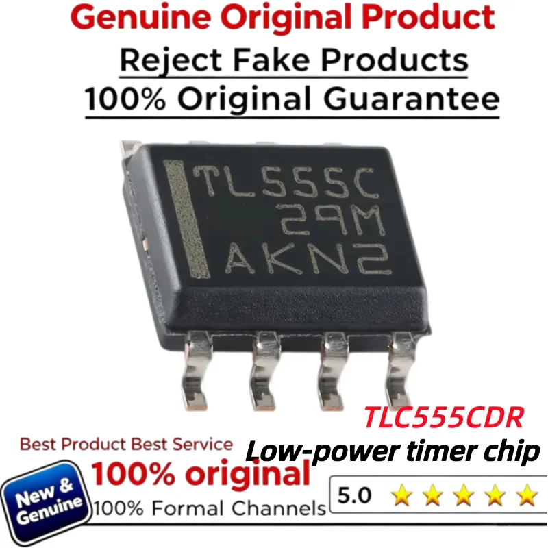 5-10-20pcs 100% New Imported Original  TLC555CDR TL555C  Oscillator Real-time Clock Chip SOP-8