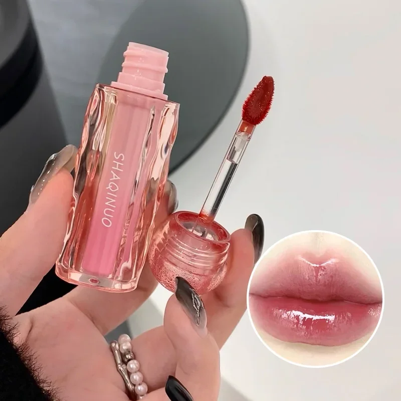 ملمع شفاه ديوي خفيف الوزن من كريستال بول مع تألق مرآة، ترطيب طويل الأمد ولون طبيعي لـ