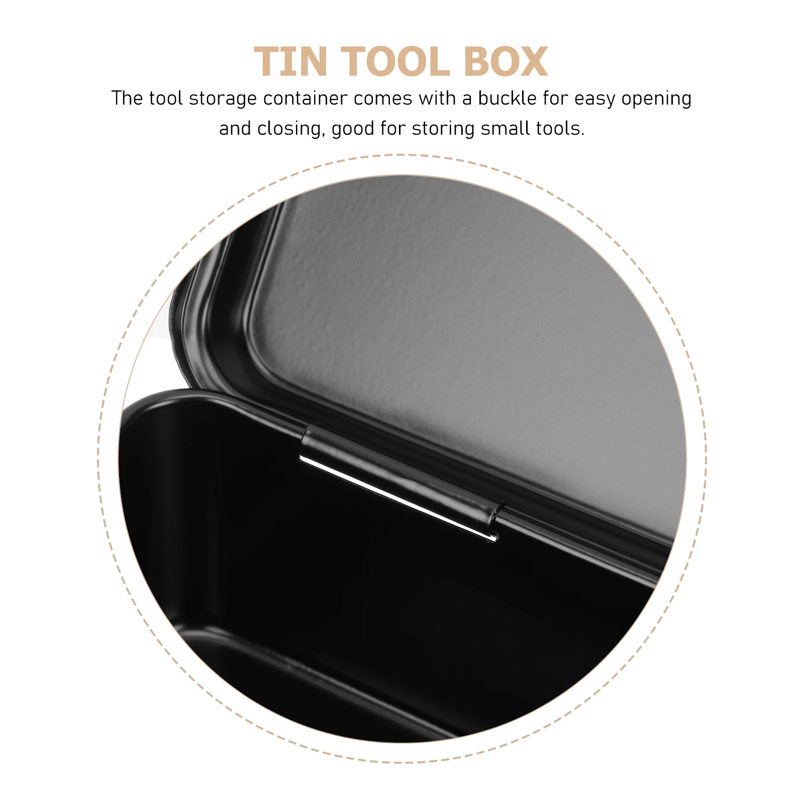 

Small Tool Box Organizer Metal Portable Toolbox for Car Trunk Storage Rustproof Iron Tools Container with Buckle Home Garage