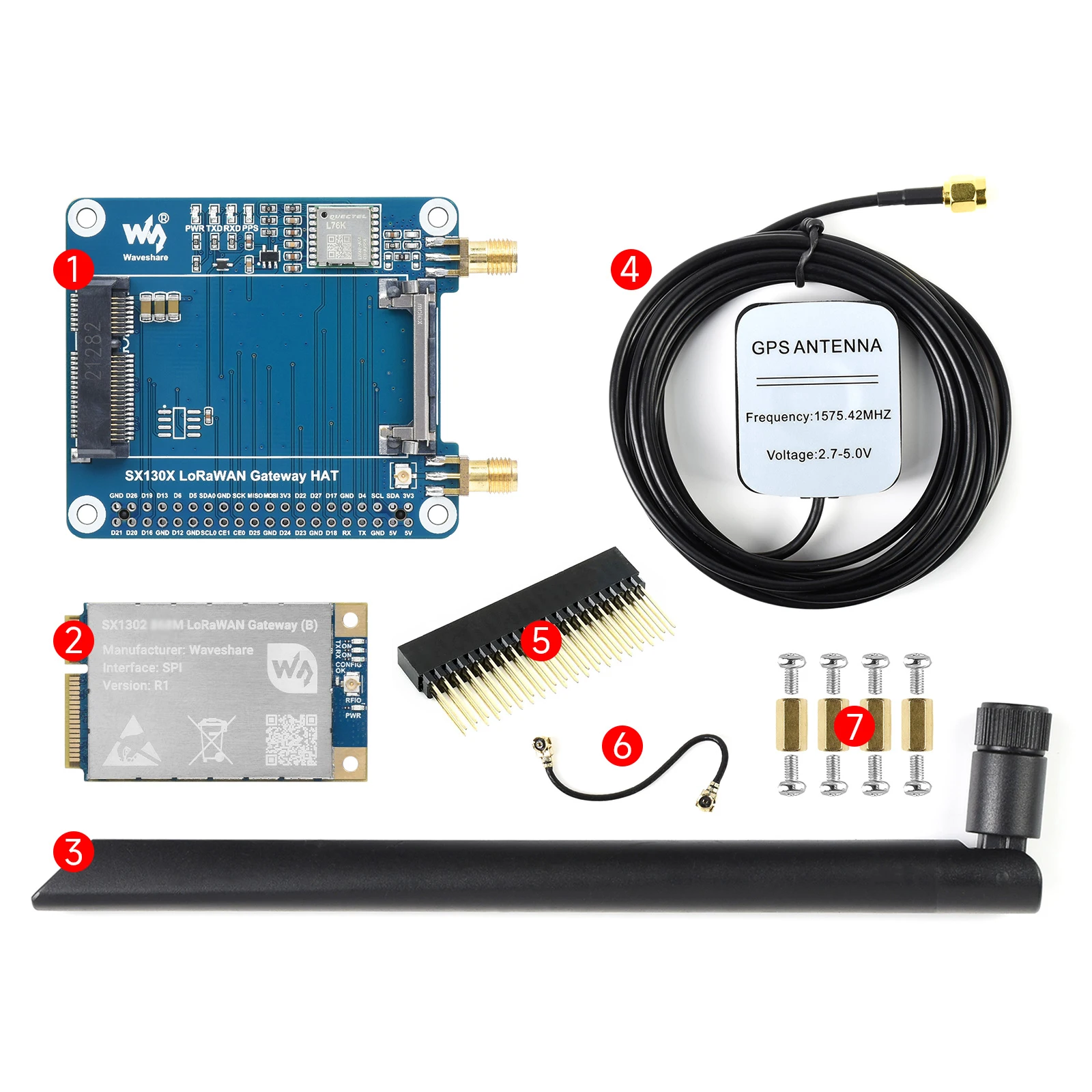 868MHz 915MHz LoRaWAN Gateway GPS Module HAT Starter Kit for RPI Raspberry Pi Zero 2 W WH 3 3B Plus 4 Model B 5 Expansion Board