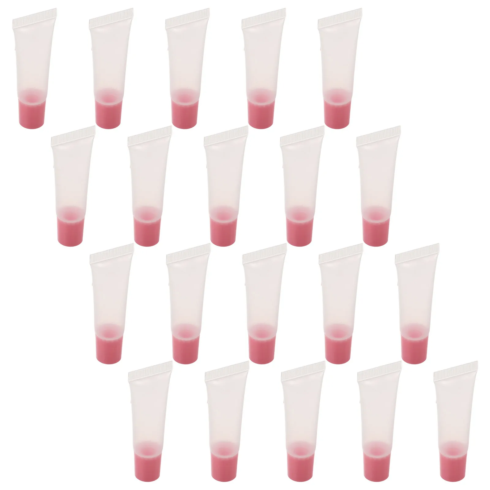20 قطعة أنابيب ملمع الشفاه الشفافة حاويات بلسم الشفاه البلاستيكية الفارغة القابلة لإعادة الملء تصميم مانع للتسرب لمستلزمات السفر ذاتية الصنع #6
