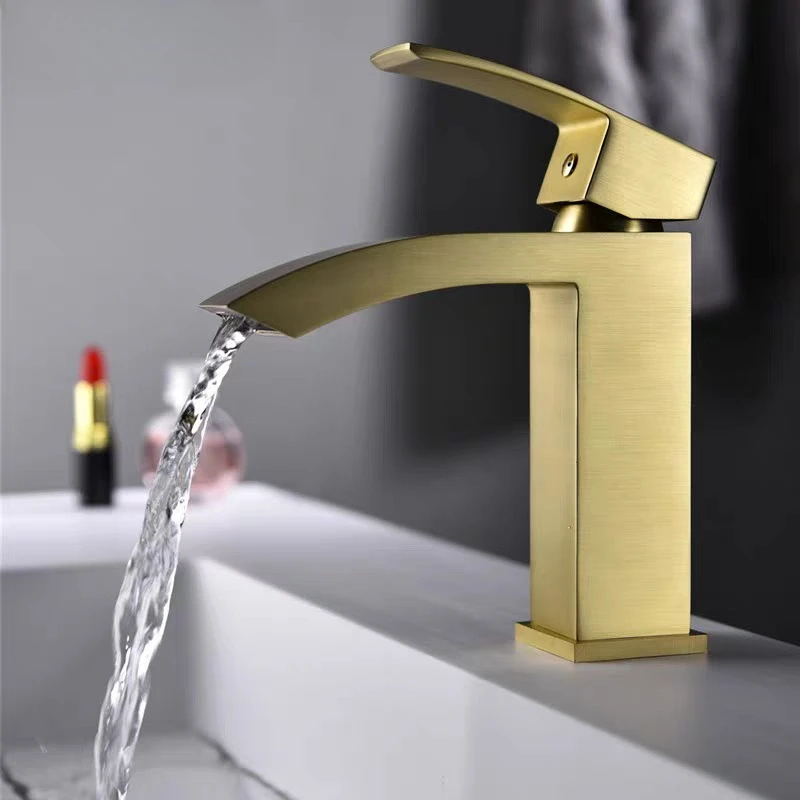304 Stainless Steel Basin Faucet Faucet Factory Wash Basin Sink Basin Bathroom Cabinet Hot & Cold Water Faucet