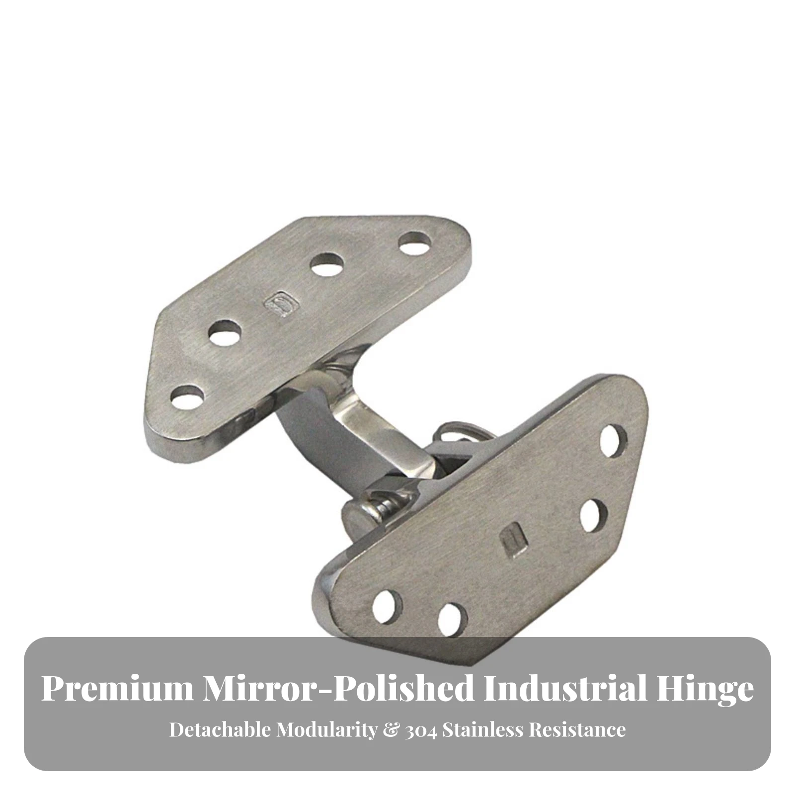 Marine Grade Hatch Hinge Mirror Polished Stainless Steel Hatch Hinge Hardware Sturdy Long-Lasting for Boat Owners, Boats, Yachts