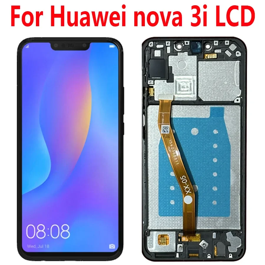 6.3\'\' Original For Huawei nova 3i LCD Display Screen Touch Panel Digitizer Replacement Parts For Huawei nova 3i LCD With Frame