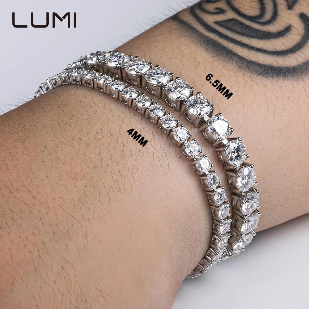 

0,3CT и 1CT Муассанит Entry Lux S925 Серебряный теннисный браслет для женщин Вечеринка Юбилейный подарок на день рождения Ювелирные изделия для помолвки