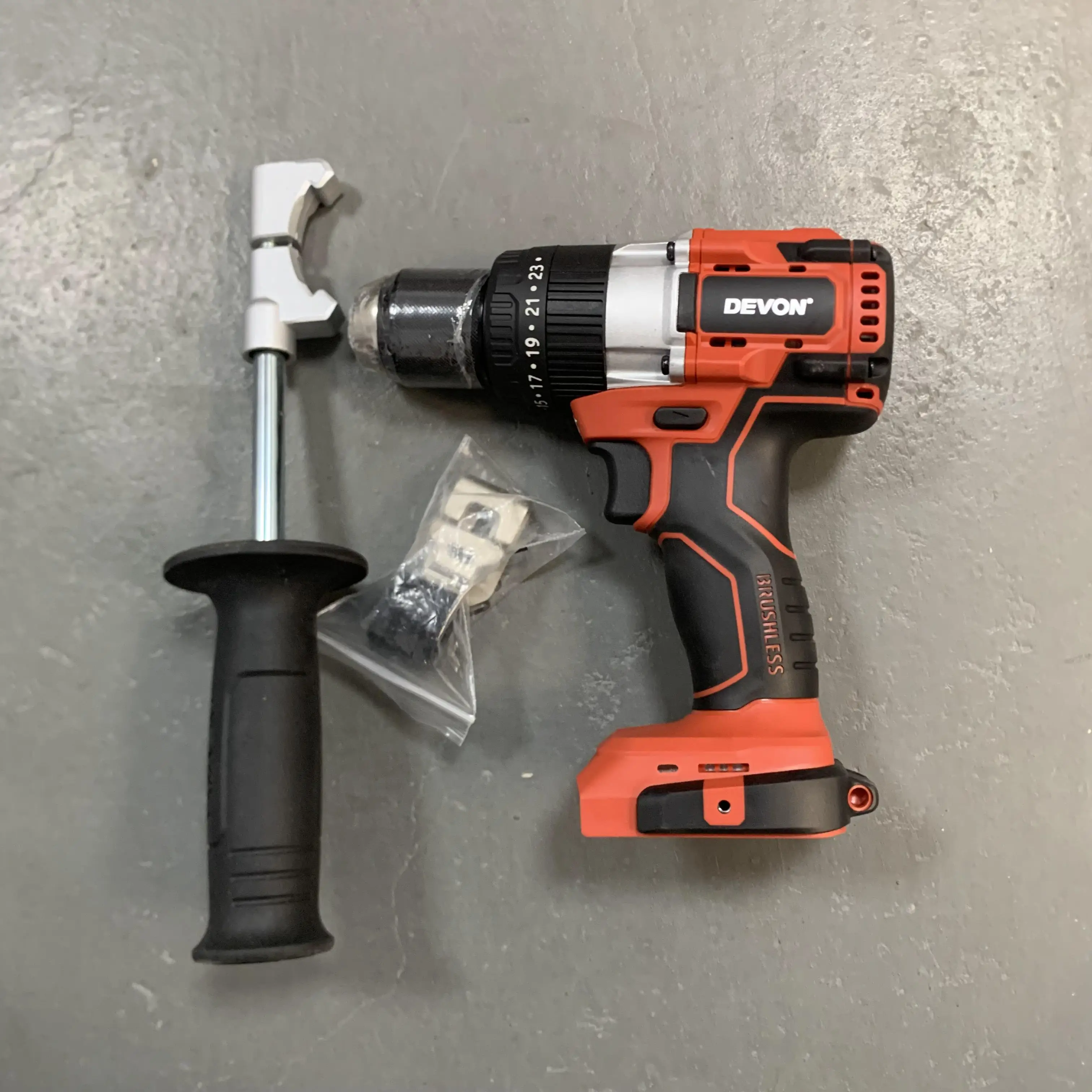 DEVON 5283 lithium brushless handheld drill can be used for home wall drilling, impact drilling, charging pistol drill BODY ONLY