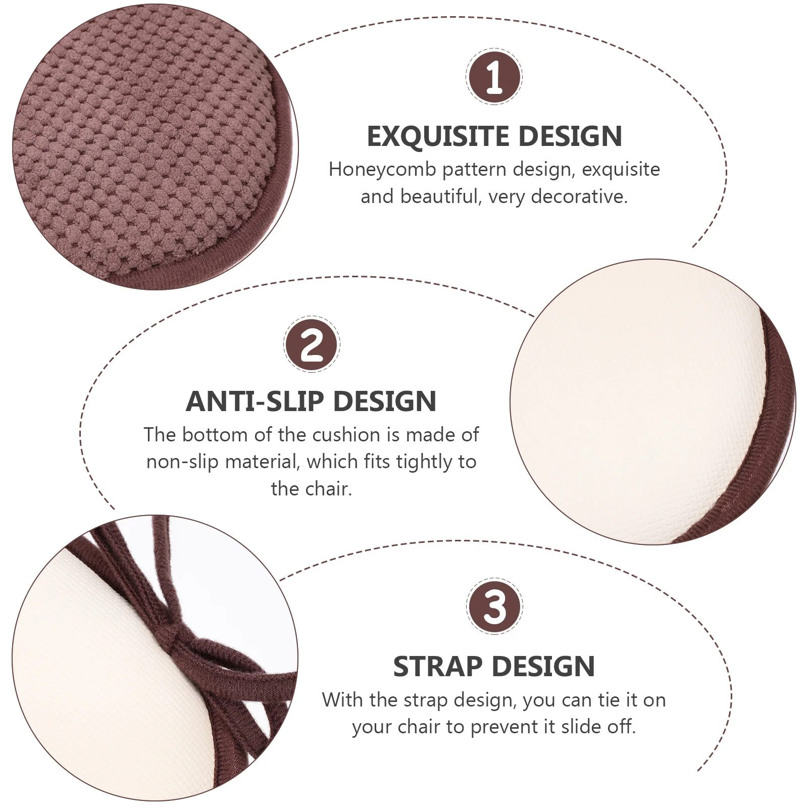 

Supple Memory Foam Chair Cushion for Office and Dining Chairs Non Slip Design Soft Support Long Service Life Chair Cushions