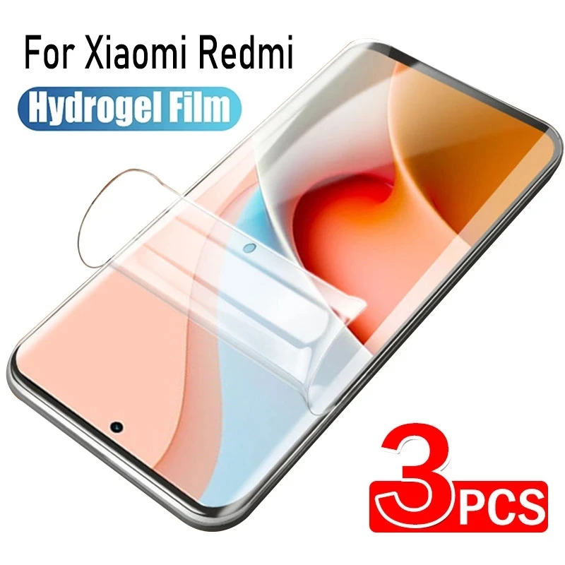 3PCS הידרוג 'ל סרט לxiaomi Redmi 10 ראש 8A 9A 9C NFC 9AT 10X מסך מגן עבור Redmi הערה 10 Lite 8 9 11 פרו 8T 9T סרט