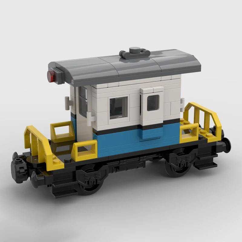 Customize Series Traveler Caboose Red And Blue MOC Building Block Model Children Assembly Halloween Gifts Educational DIY Sets