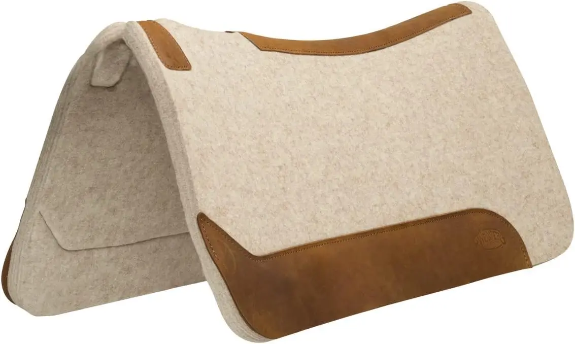 

Weaver Leather Equine Contoured Wool Blend Felt Saddle Pad - Moisture-Wicking Blend for Comfort - All Purpose Equine Saddle Cush