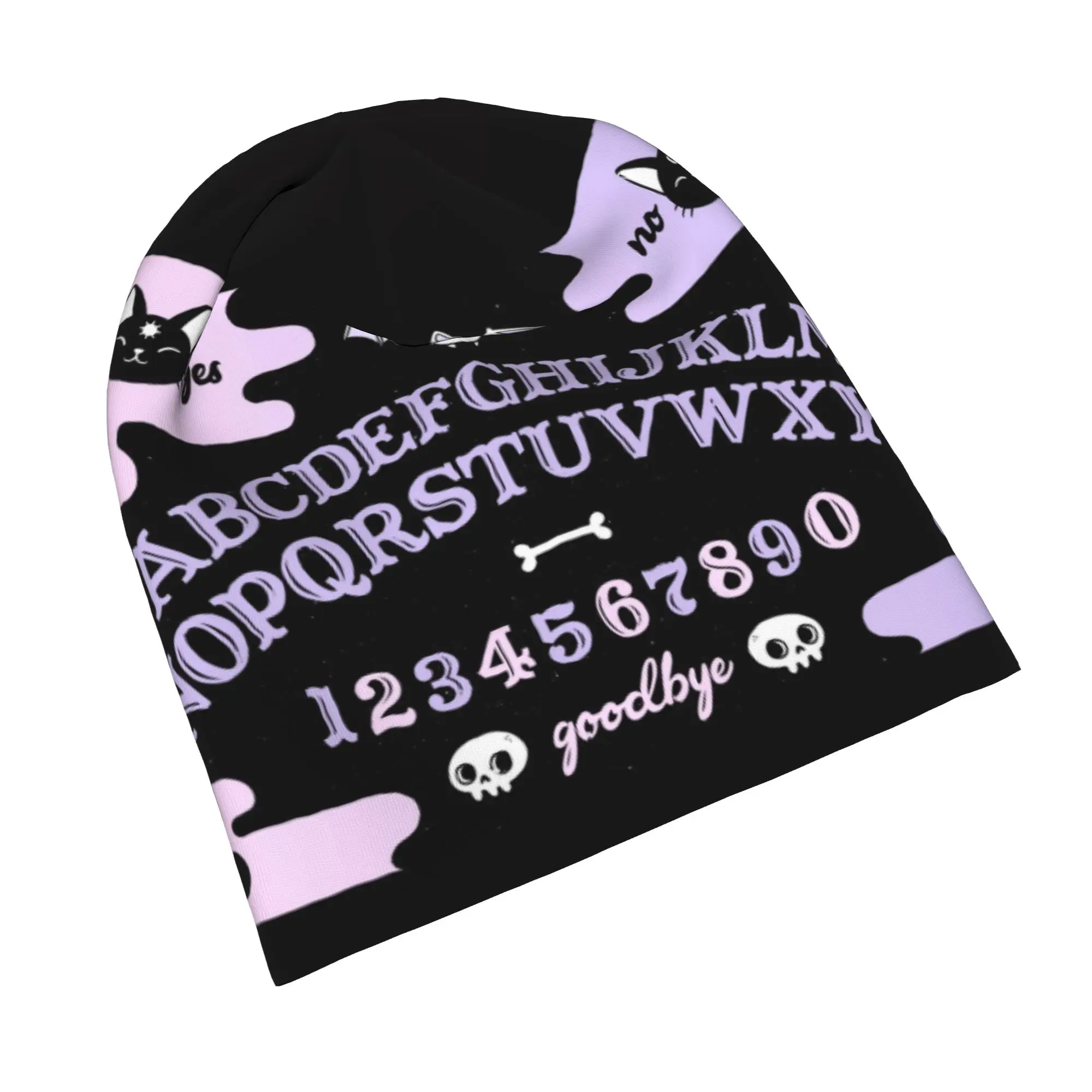 Cute Ouija Board Mystical Skullies Beanies Hats Skeleton Skull Bat Summer Men Women Outdoor Cap Warm Dual-use Bonnet Hat