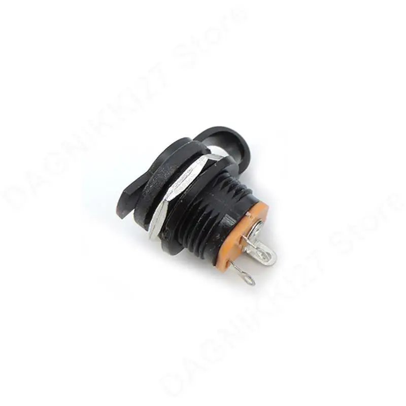 5.5x2.1mm/5.5x2.5mm DC Power Female Socket with Dustproof Cap Jack DCPlug Connectors Round Hole Screw Nut Interface DC022 V27