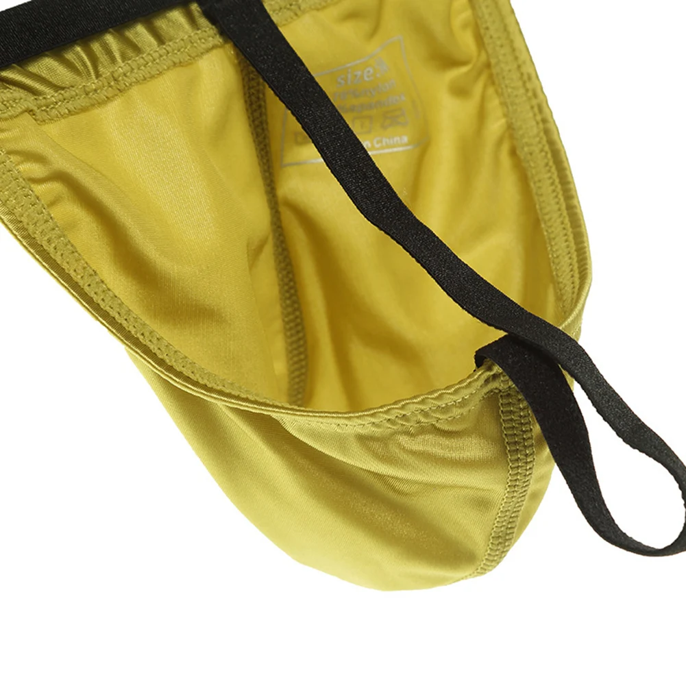 

Low Waist Mens Thongs T-Back G-strings Elastic Thin Belt U Convex Pouch Briefs Underwear M-XXL Size Underpants