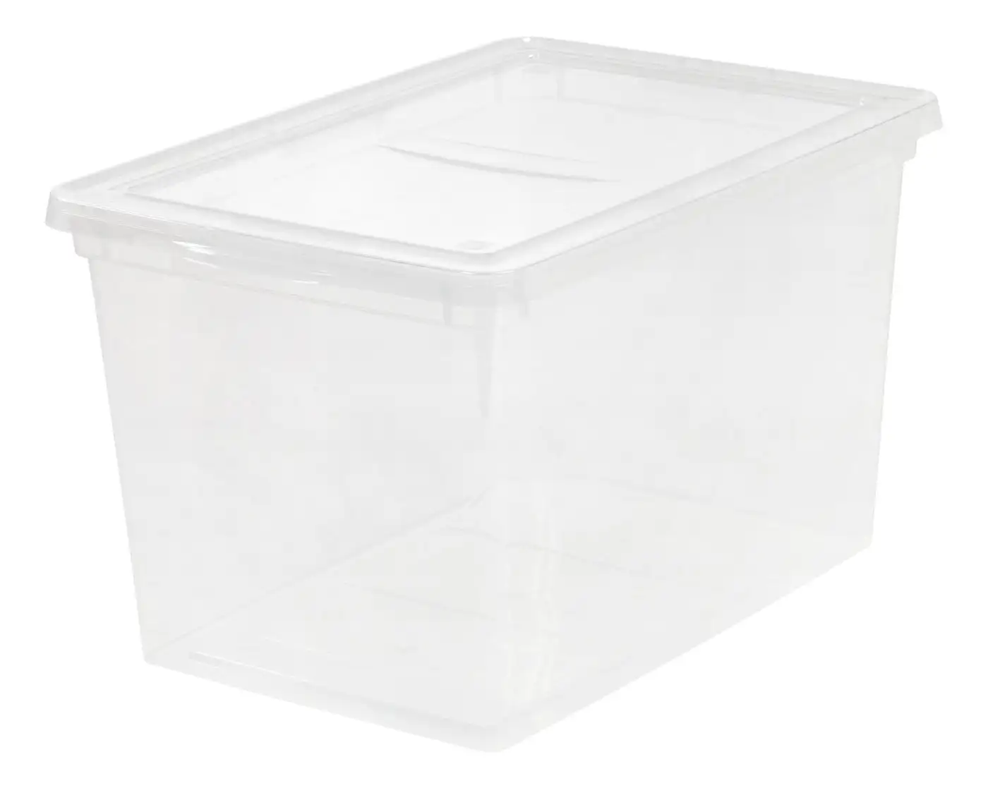 

USA 68 Qt. Plastic Storage Bins with Lids, Clear, Stackable Totes, Containers