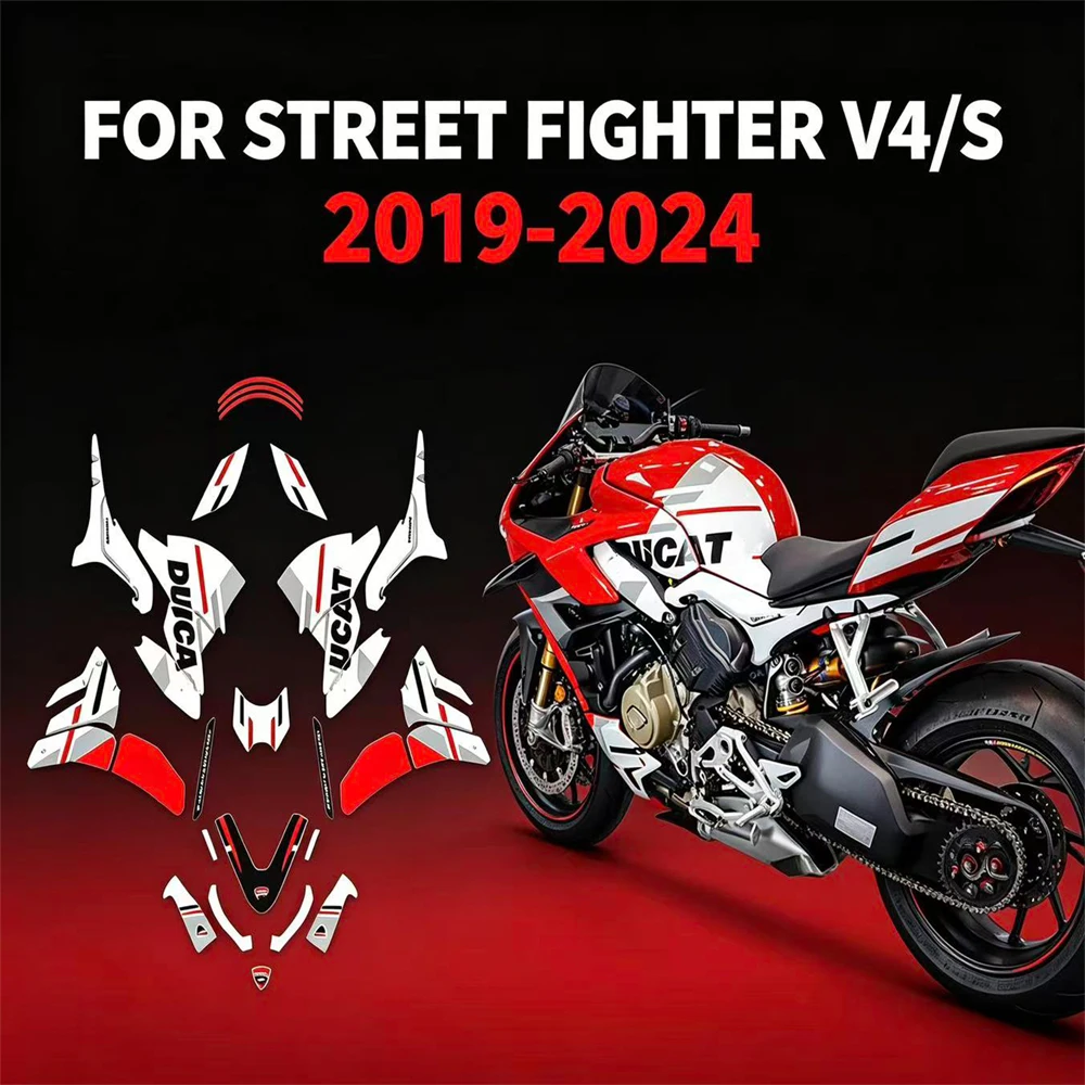 For DUCATI Street Fighter V4 V4S 2019-2024 Motorcycle Decorative car body stickers Transparent Protective Film Body Anti-scratch