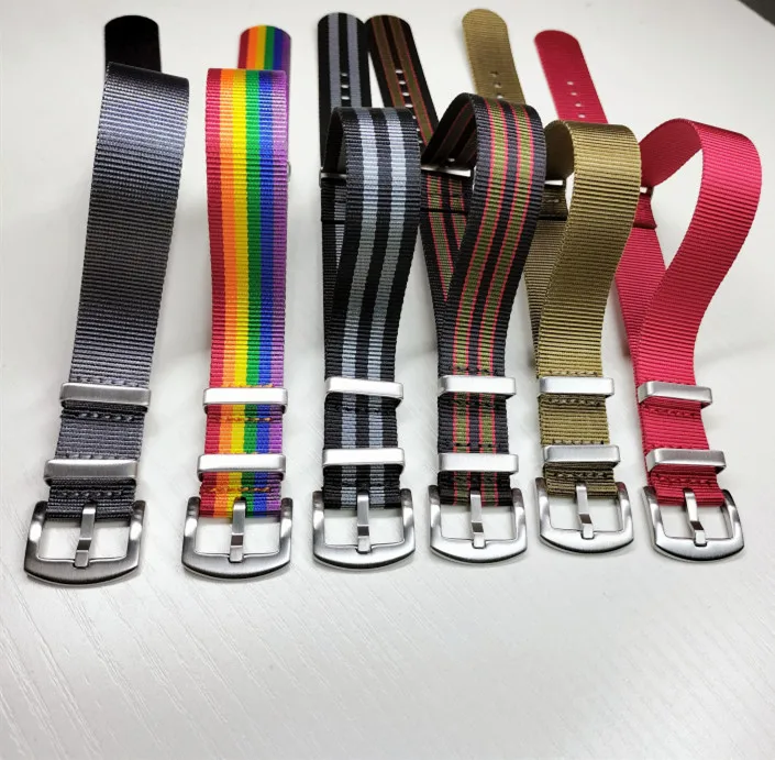 Wholesale nylon watch strap watch accessories Waterproof sports student men's and women's 18.20.22.24MM