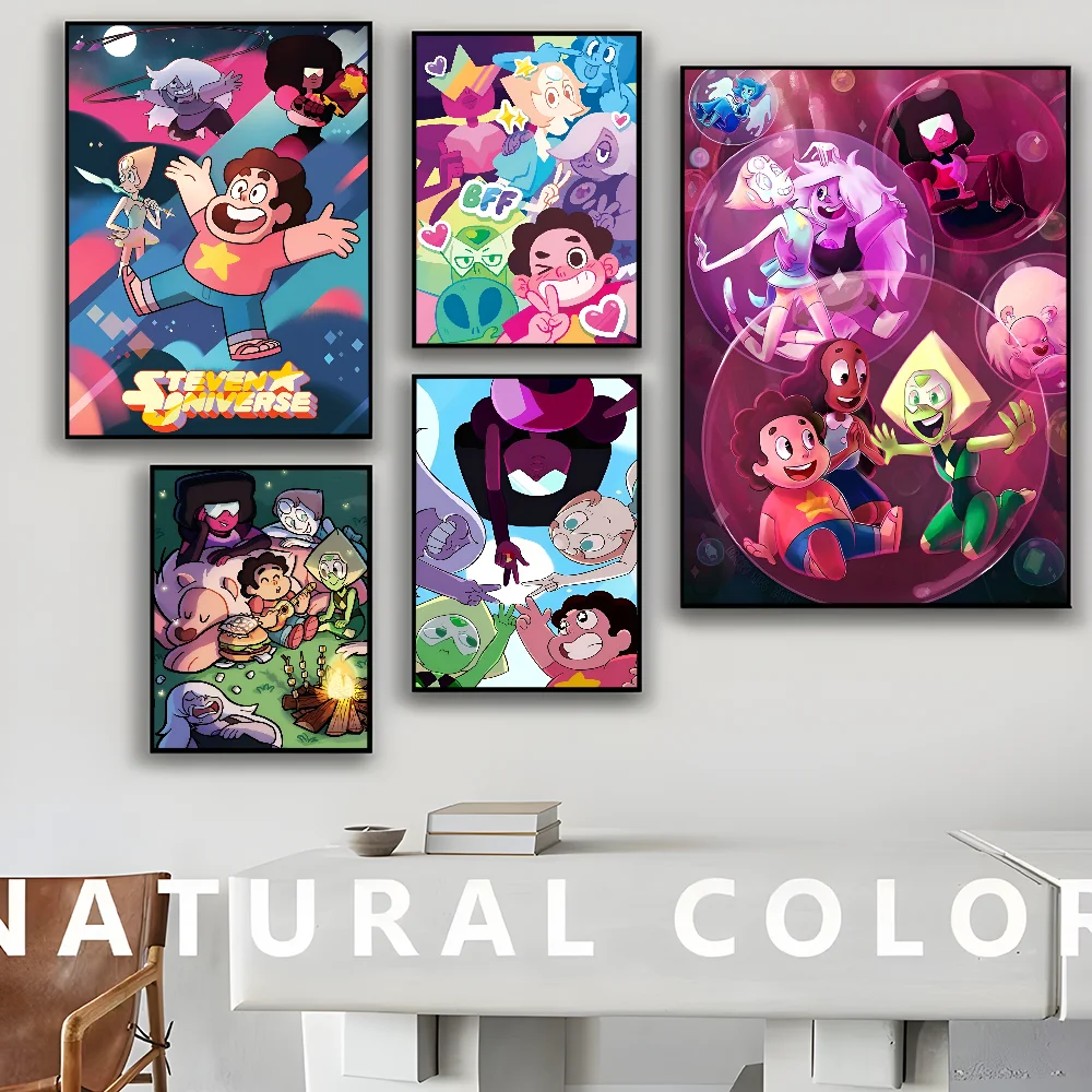 Steven Universe Classic Anime  Anime Posters Sticky Waterproof Paper Sticker Coffee House Bar Kawaii Room Decor