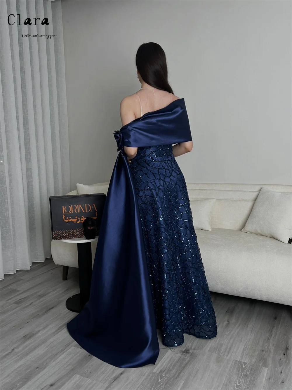 Clara Custom A-Linie, glänzend, schulterfrei, ärmellos, elegante Kleider für Damen, Party, Hochzeit, Ballkleider 2025, luxuriöses Partykleid