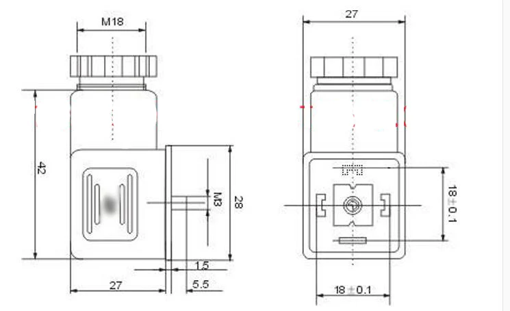 Hydraulic Solenoid coil valve plug Coil with lamp plug Electromagnet Led Indicator AC220V AC110V DC24V DC12V