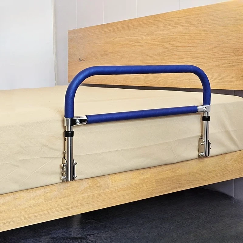‌Bed Assist Rail‌ Foldable Elderly Safety Handle with Non-Slip Grip Adjustable 18-25in Height Steel Frame for Hospital Home Use