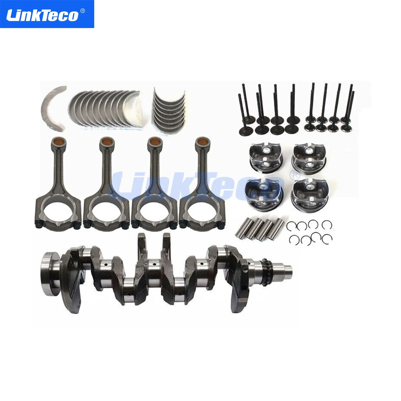 

Engine Piston Crankshaft Overhaul Kit Full Gasket Set For 15-20 Hyundai 2.0L