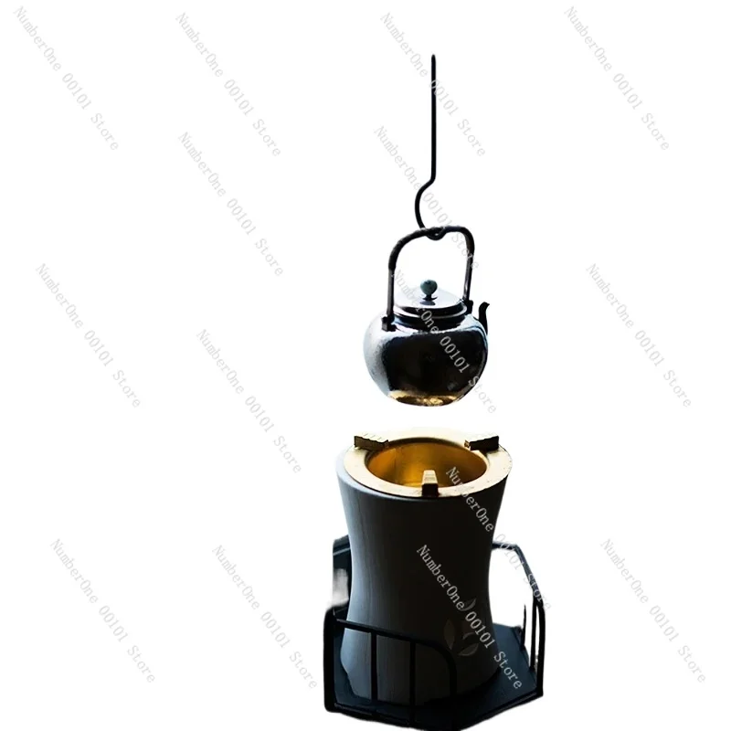 Retro Style Stove Small Fried Tea Charcoal Stove Tea Room Heater Stove Tea Hanging Pot Stand Household Charcoal