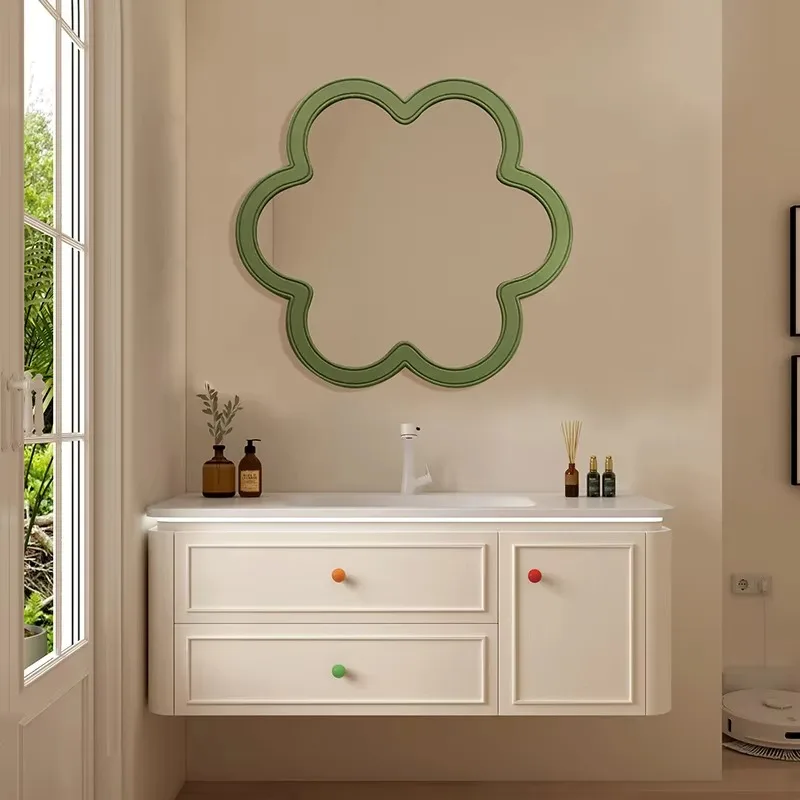 All Modern Bathroom Unit White 48 Inch Bathroom Vanity Hanging Bath Cabinet With Light Fixture