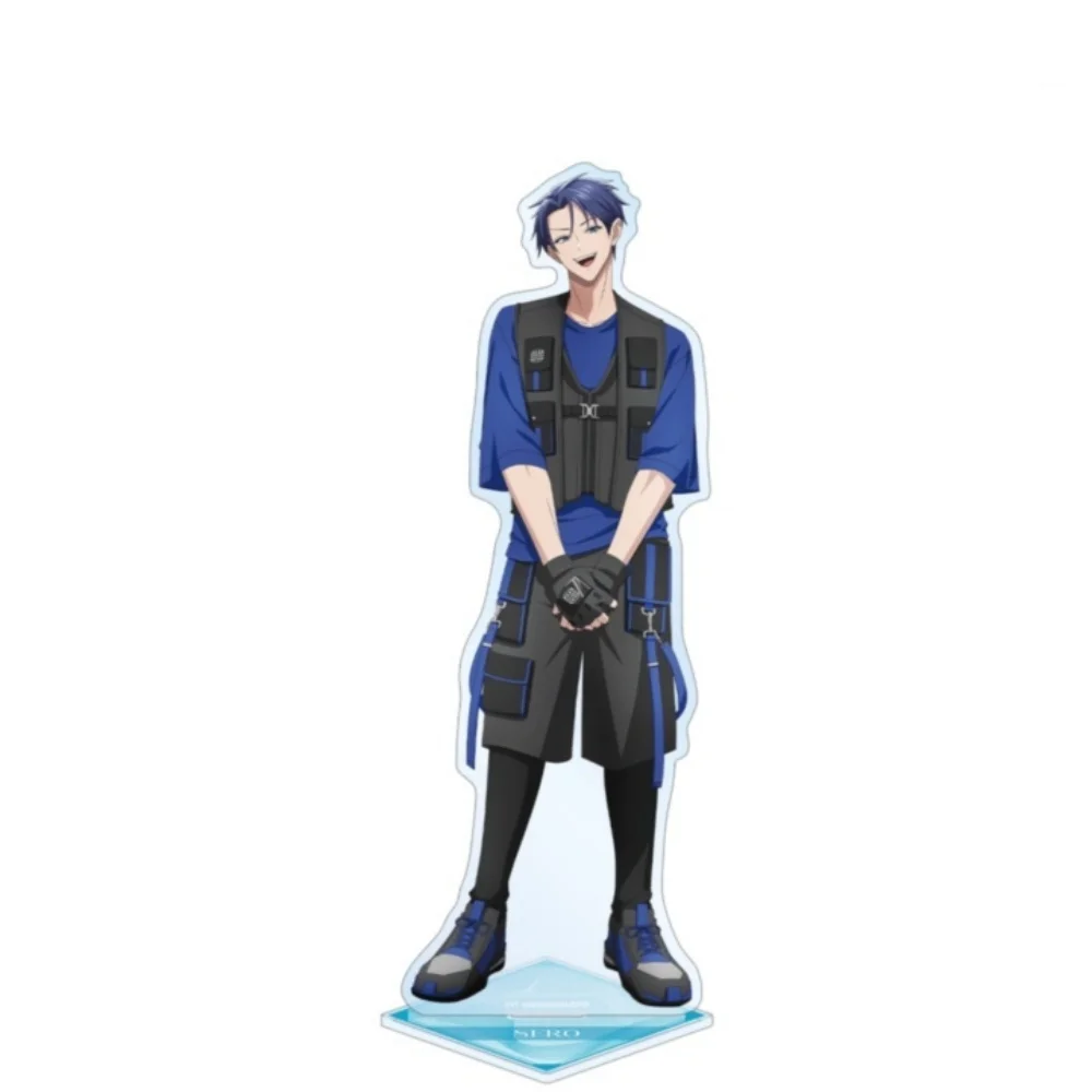 “Paradox Live”15cm Acrylic Stand Keychain Shiranami Siro Tactical Vest Outfit Desktop Ornament Christmas Birthday Gift Collectio