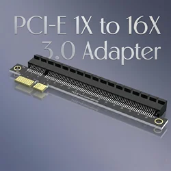 PCI-E1X to 16X PCI Express Riser Card x1 to x16 Video card adapter card pci-e riser card Left Slot Adapter For 1U Servers
