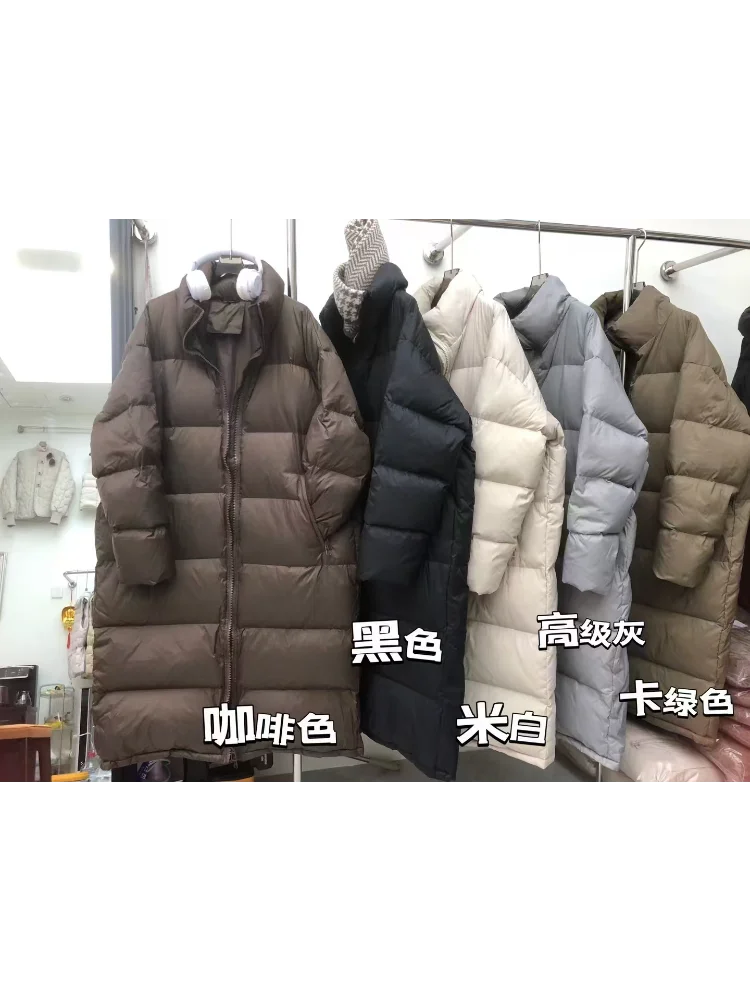 Jaqueta de inverno feminina sólida plus size estilo longo gola com zíper casacos quentes outono high street outerwear jaqueta de inverno