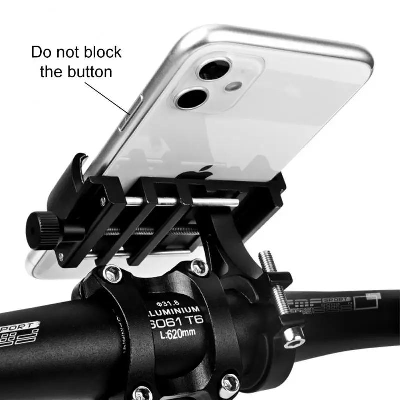 모든 스마트폰용 알루미늄 오토바이 자전거 휴대폰 스탠드, 거치대 마운트 핸들 바 지원, 2024 신제품