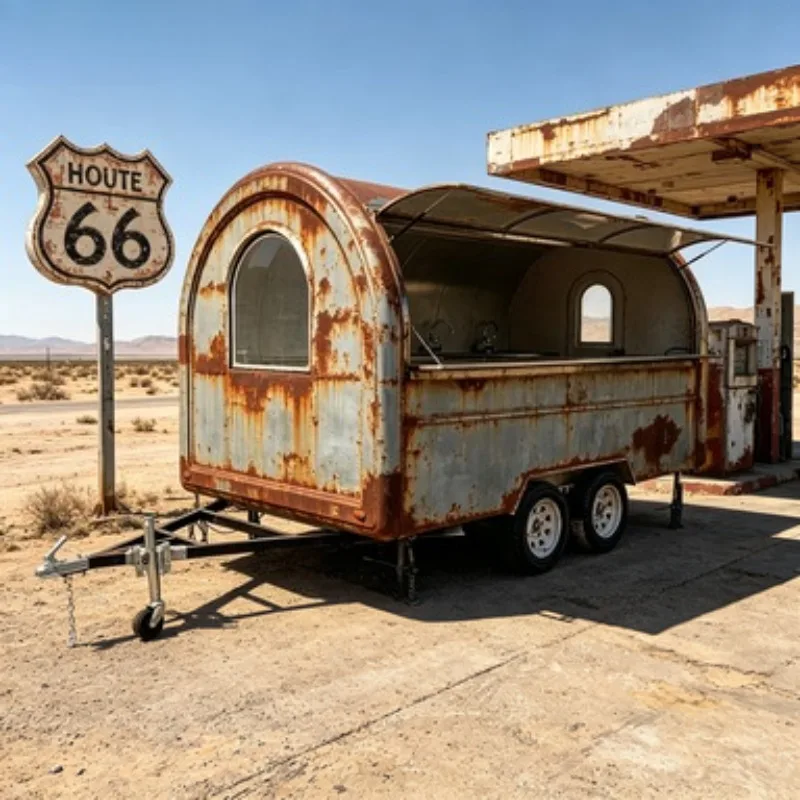 Multifunctional Camper Style Food Trailer for Hot Dog Ice Cream Coffee Commercial Use