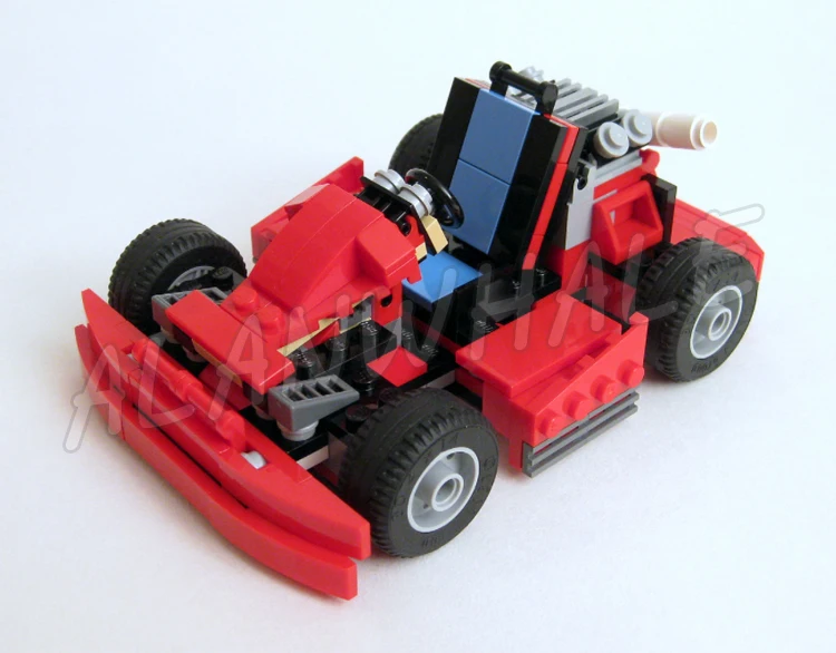 Blocos de Construção Criativos Brinquedo, Carro Vermelho, Super Speedster, Go-cart Veículos, Roadster Racer 3110, 23in 1, Compatível com o Modelo, 278pcs