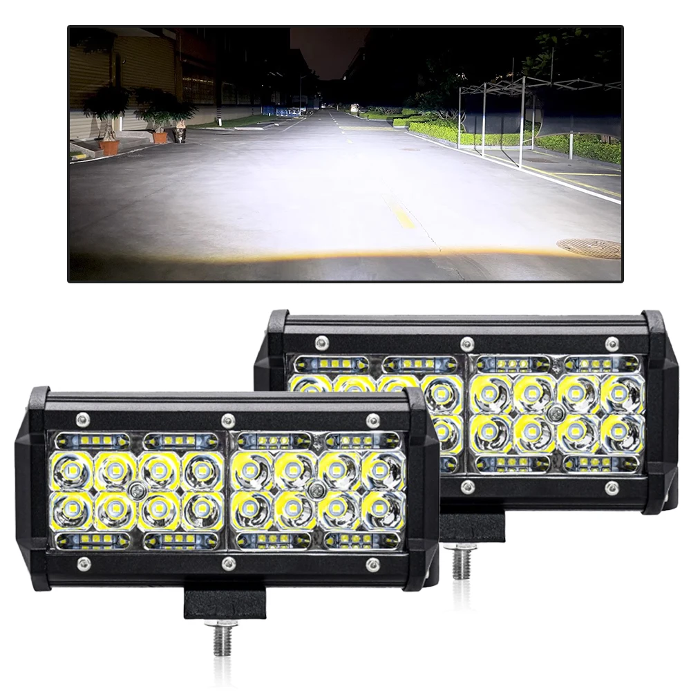 

4x4 7 inch LED Work Headlights Bar Spot Flood Combo Fog Lamp For Work Offroad Car Jeep Tractor Truck Led Light 12V 24V 300W