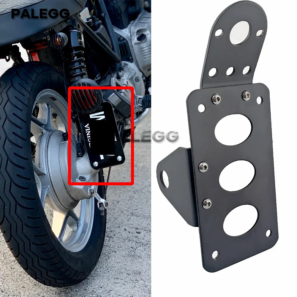 7/8 Zoll (22 mm) Kennzeichenhalter-Montagesatz Zubehör für Old-School-Motorräder, Cruiser, Bobber, Chopper, metrische Motorräder