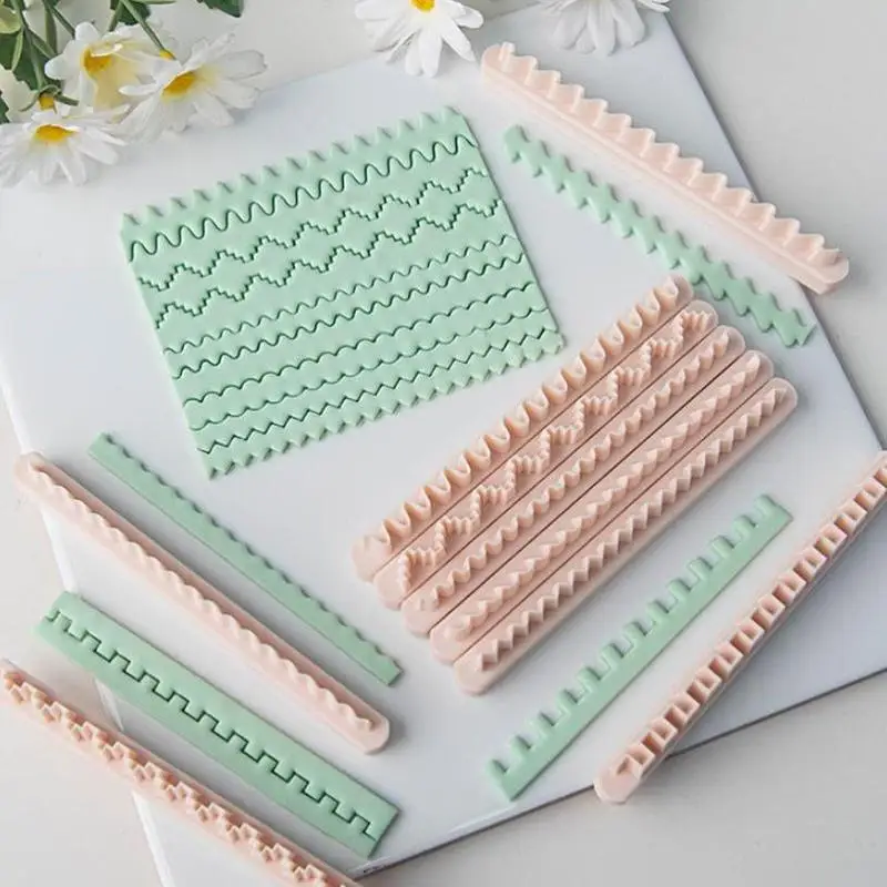 Geometric Polymer Clay Cutter Lace Edge Pressing Mold Beginner Handmade Jewelry Making DIY Craft Tool