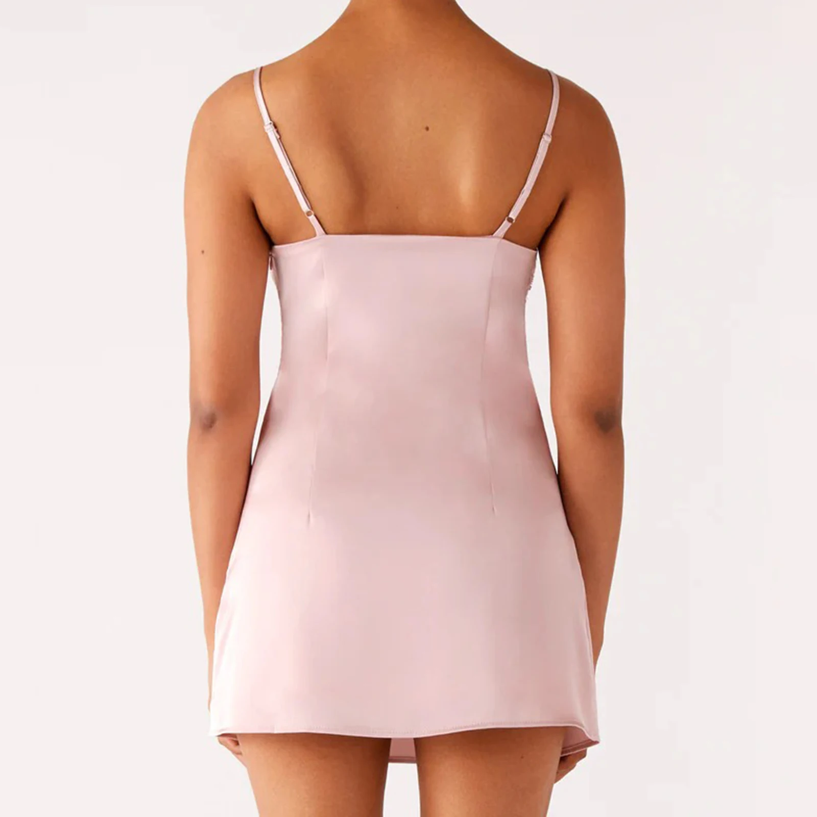 New Fashion Womens Mini Cami Dress Stylish Sequin Flower Embroidered Square Neck Spaghetti Strap Dress Hot Sale S M L