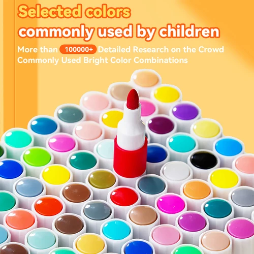 Imagen 2 del producto 24/36/48/60/80 Uds. Rotuladores de colores acrílicos, bolígrafo de pintura artística, dibujo artesanal para tarjetas, roca, madera, piedra, vidrio, útiles escolares para niños