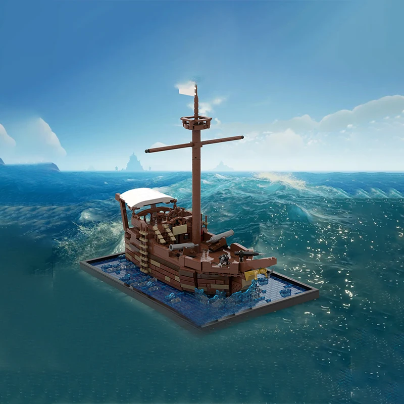 2084 قطعة Moc Sea of Thieves The Sloop اللبنات التعليمية هدية للأطفال الإبداع والتدريب على القدرة التشغيلية