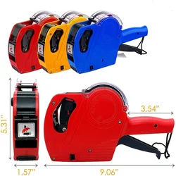 8 Digits Digital Tag Gun Handheld Price Label Gun + 1 Lines Labels +1 Ink 5500 Price Tag Marker Machine Labeler Labeller Sticker